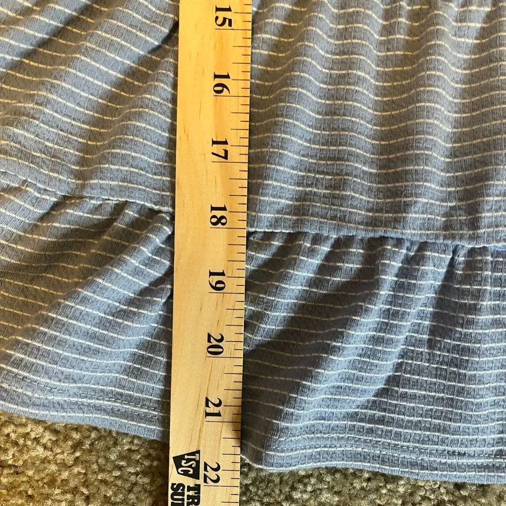 Good Luck Gem Oversized Ruffled Blue Tank size M - Picture 10 of 10